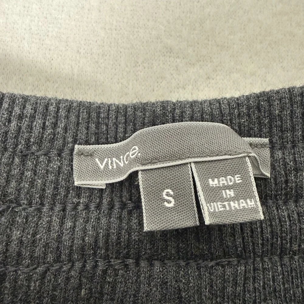 Vince Quilted Knee Patch Joggers Mens S Gray Cotton Blend Minimalist Moto 403‎